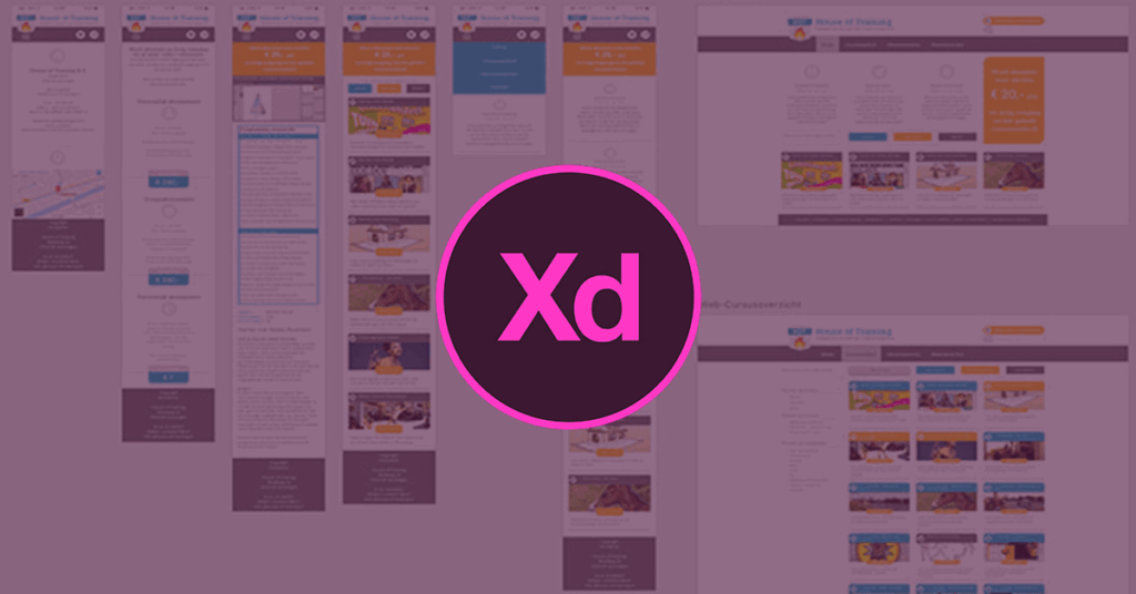 Maak het ontwerp van een website in Adobe XD