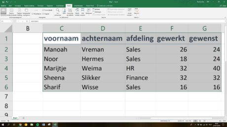 Macro maken in Excel: Stap 1