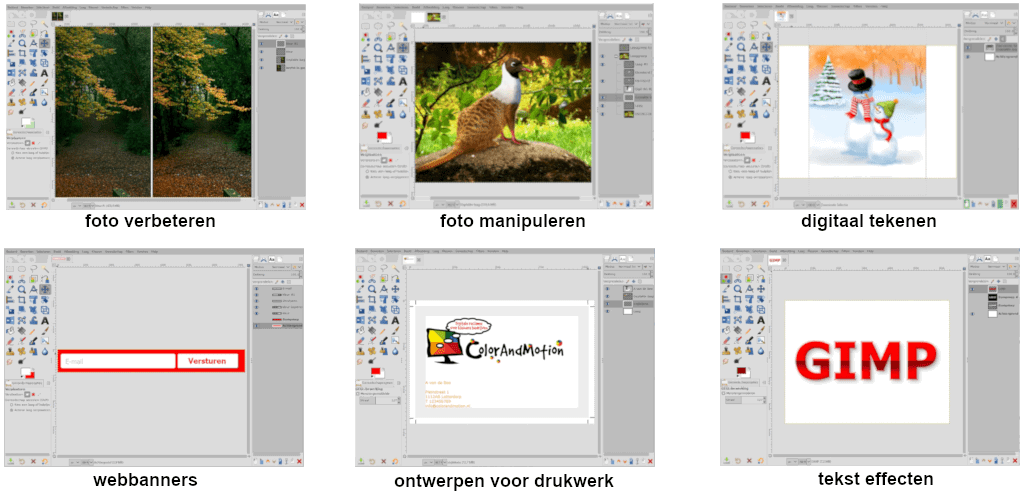 mogelijkheden na het volgen van de online cursus Gimp