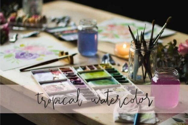 Online cursus Aquarel schilderen tropical watercolor