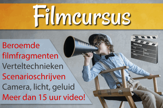 Met filmcursus ABCinema leer je op speelse en eenvoudige wijze alles over de historie van de film, het monteren, camerastandpunten en -shots, de technieken en nog veel meer.