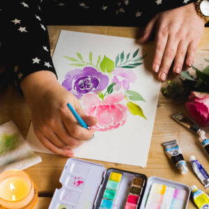 In de cursus Aquarel: Botanical Watercolor leer je om een prachtig boeket bloemen te schilderen