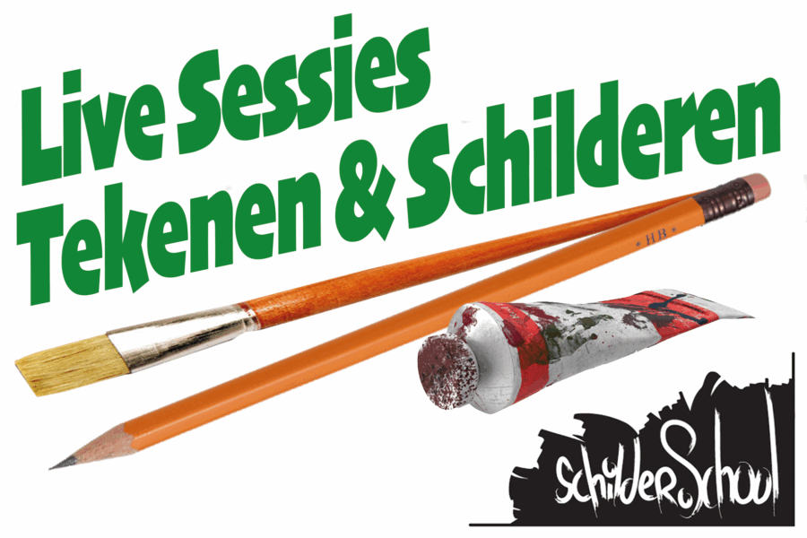 In de live sessies worden de meest belangrijke schilder en tekenonderwerpen gedemonstreerd