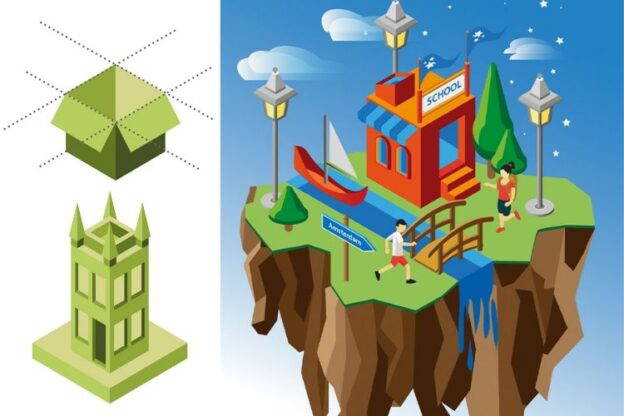 Leer hoe je isometrische illustraties kunt maken met Adobe Illustrator