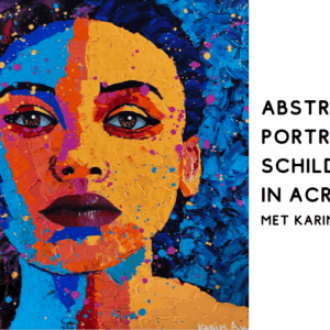 Cursusafbeelding voor de online cursus abstract portret schilderen in acrylverf met instructeur Karim Awad