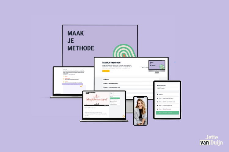 Cursusafbeelding online cursus Maak je eigen Methode van Jette van Duijn op Soofos