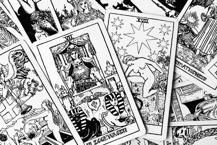 Creatieve tarot met de kaarten van de grote arcana
