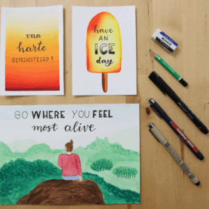 Handlettering bij illustraties