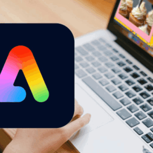 Webpagina met Adobe Express