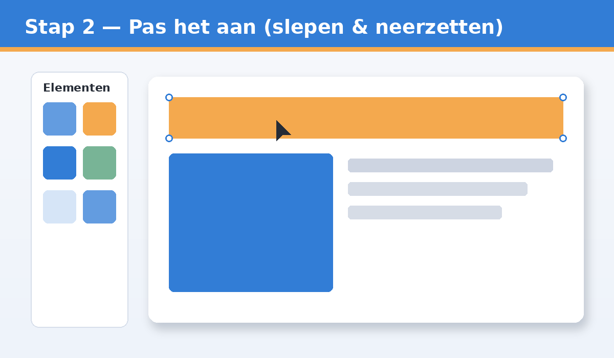 Een ontwerp aanpassen in de Canva-editor met slepen en neerzetten