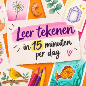 Afbeelding bij online cursus Leer tekenen in 15 min per dag door Annelon Geluk op leerplatform Soofos