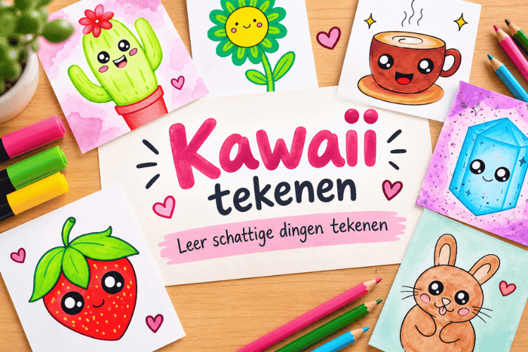Afbeelding online cursus Kawaii tekenen - leer schattige dingen tekenen van Annelon Geluk op Soofos